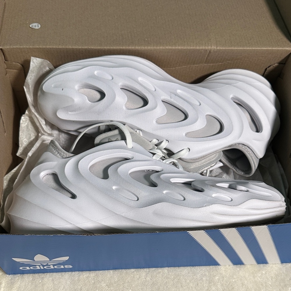 Adidas White and Gray Athletic Shoes